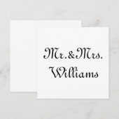Persoonlijk, pas familienaam aan Mr. & Mrs Card (Voorkant / Achterkant)
