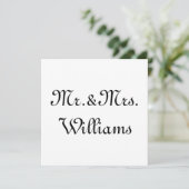 Persoonlijk, pas familienaam aan Mr. & Mrs Card (Staand voorkant)