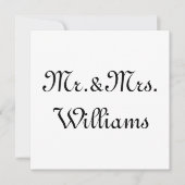 Persoonlijk, pas familienaam aan Mr. & Mrs Card (Voorkant)