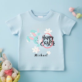 Persoonlijk Pasen Blauwe Konijn T-Shirt
