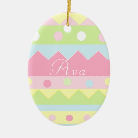 Persoonlijk Pasen Eier Cadeau Keramisch Ornament (Voorkant)