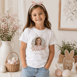 Persoonlijk Pasen Konijn Foto Kinderen T-Shirt