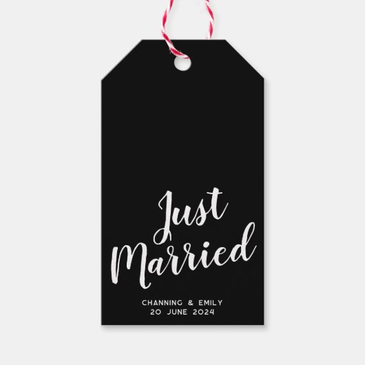 Persoonlijk Pasgetrouwd Honeymoon Net Getrouwd Cadeaulabel (Voorkant)