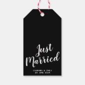 Persoonlijk Pasgetrouwd Honeymoon Net Getrouwd Cadeaulabel (Achterkant)