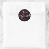 Persoonlijk Pasgetrouwd Honeymoon Net Getrouwd Ronde Sticker (Tas)