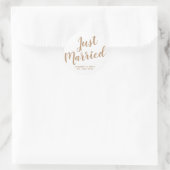 Persoonlijk Pasgetrouwd Honeymoon Net Getrouwd Ronde Sticker (Tas)