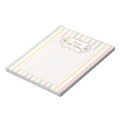 Persoonlijk Pastel Bloemmotief | Aangepaste Naam  Notitieblok (Linkerzijde)