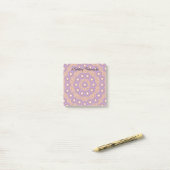 Persoonlijk Pastel Geo Patroon Post-it® Notes (Op bureau)