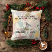 Persoonlijk Pastel Stadssilhouet Kussen voor Koppe