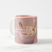 Persoonlijk Pastelkleurig Appel Kaneel Thee Patroo Tweekleurige Koffiemok (Voorkant links)