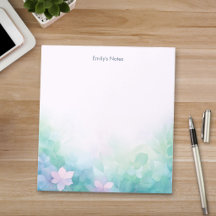 Persoonlijk pastelkleurig bloemennotitieboek