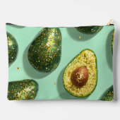 Persoonlijk Pastelkleurig Glitter Avocadontwerp Etui (Achterkant)