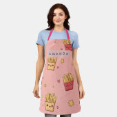 Persoonlijk Pastelkleurig Kawaii Frans Frites Patr Schort (Gedragen)