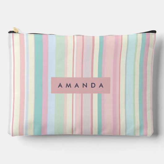 Persoonlijk Pastelkleurig Snoep Streep Design Etui (Voorkant)