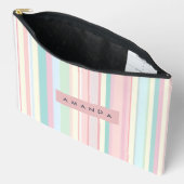 Persoonlijk Pastelkleurig Snoep Streep Design Etui (Open)