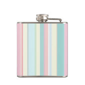 Persoonlijk Pastelkleurig Snoep Streepdesign Heupfles (Achterkant)