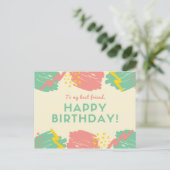 Persoonlijk - Pastelkleurige Kwaststreken Briefkaart (Staand voorkant)