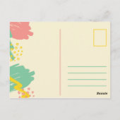 Persoonlijk - Pastelkleurige Kwaststreken Briefkaart (Achterkant)