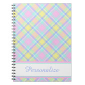 Persoonlijk pastelruit notitieboek (Voorkant)