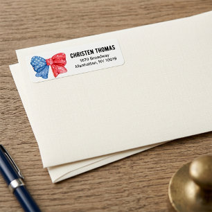 Persoonlijk Patriotisch Strik Adreslabel Etiket