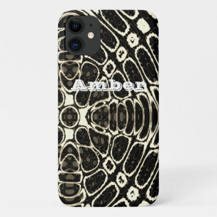 Persoonlijk patroon van bruine reptielenschubben Case-Mate iPhone case