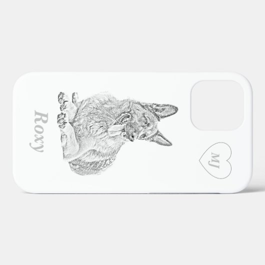 Persoonlijk Pencil Duitse herderse iPhone Case (Achterkant (horizontaal))