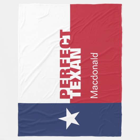 Persoonlijk PERFECT TEXAN Fleece Deken (Voorkant)