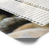 Persoonlijk Perpetual Beach Birthday Calendar Poster (Hoek)