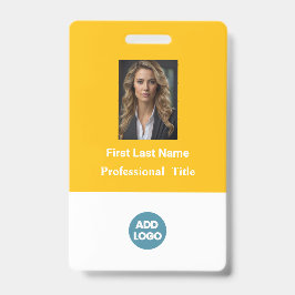Persoonlijk personeels ID-badge - Naam, foto, logo Badge