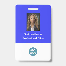 Persoonlijk personeels ID-badge - Naam, foto, logo Badge