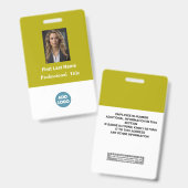 Persoonlijk personeels ID-badge - Naam, foto, logo Badge (Voor- en achterkant)