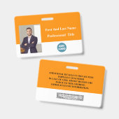 Persoonlijk personeels-ID-label - Naam, foto, stre Badge (Voor- en achterkant)