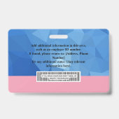 Persoonlijk Personeelsbadge met Foto, Barcode, Log Badge (Achterkant)