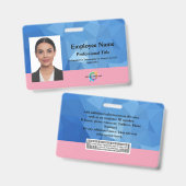 Persoonlijk Personeelsbadge met Foto, Barcode, Log Badge (Voor- en achterkant)