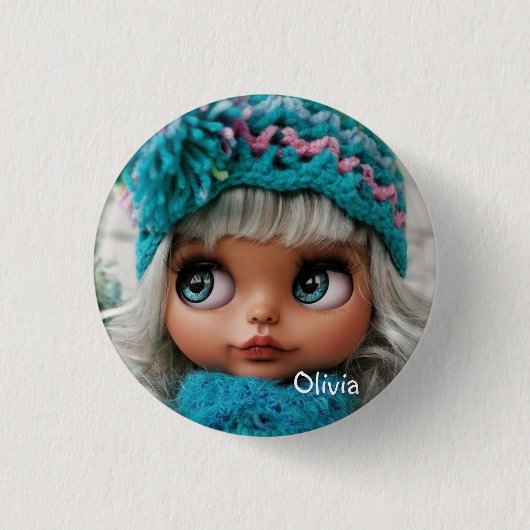 Persoonlijk, persoonlijk, jarig, pop ronde button 3,2 cm (Voorkant)
