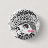 Persoonlijk, persoonlijk, jarig ronde button 3,2 cm (Voorkant)