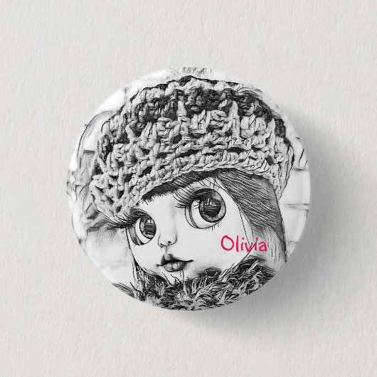 Persoonlijk, persoonlijk, jarig ronde button 3,2 cm (Voorkant)