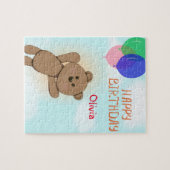 Persoonlijk, persoonlijk, jarig, Teddy beer Legpuzzel (Horizontaal)