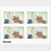 Persoonlijk, persoonlijk, jarig, Teddy beer Rechthoekige Sticker (Vel)
