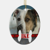 Persoonlijk Pet Dog Bone Lijst met kerstmis Keramisch Ornament (Rechts)