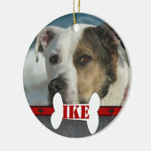 Persoonlijk Pet Dog Bone Lijst met kerstmis Keramisch Ornament (Links)