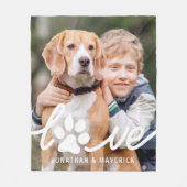 Persoonlijk Pet-foto-Hondenliefhebber voor persoon Fleece Deken (Voorkant)