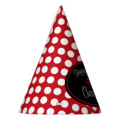 Persoonlijk Pet Rode en Witte Polka Dot Party Feesthoedjes (Links)