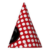 Persoonlijk Pet Rode en Witte Polka Dot Party Feesthoedjes (Rechts)