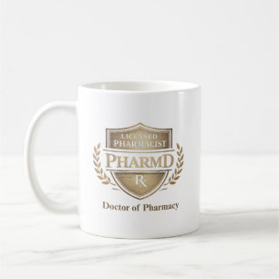 Persoonlijk PharmD-embleem voor geregistreerde apo Koffiemok
