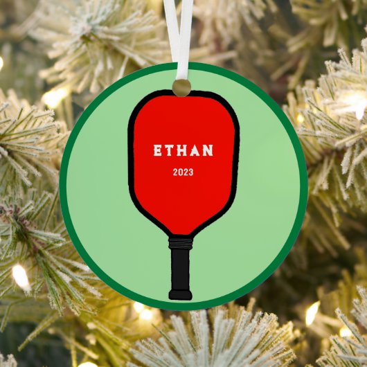 Persoonlijk Pickleball Erfstuk Metalen Ornament (Insitu)