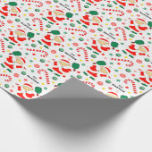 Persoonlijk Pickleball Kerstcadeau Cadeaupapier (Hoek)