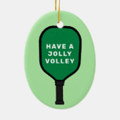 Persoonlijk Pickleball-verzamelobject Keramisch Ornament (Achterkant)