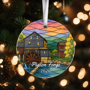 Persoonlijk Pigeon Forge Acrylaat Ornament, Op Maa Ornament