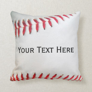 Persoonlijk Pillow White Baseball red stitching Kussen